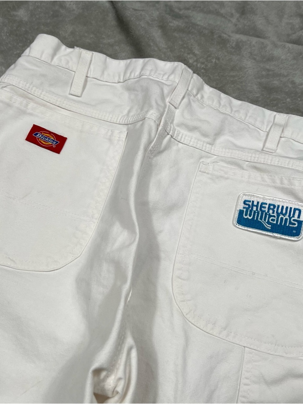 VTG Dickies x Sherwin Williams Painter Pants Mens 34x33 White Carpenter Skater